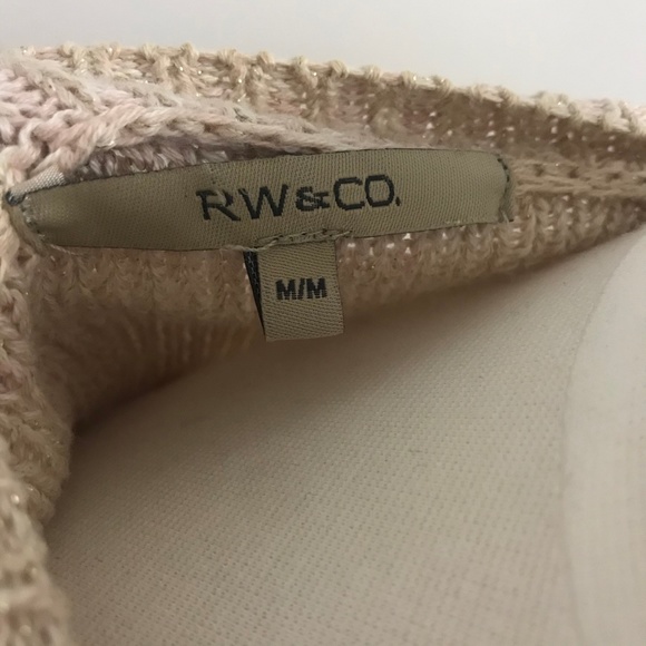 3/$25 RW&CO Metallic Scrunched Sleeve Cardigan - Picture 4 of 5